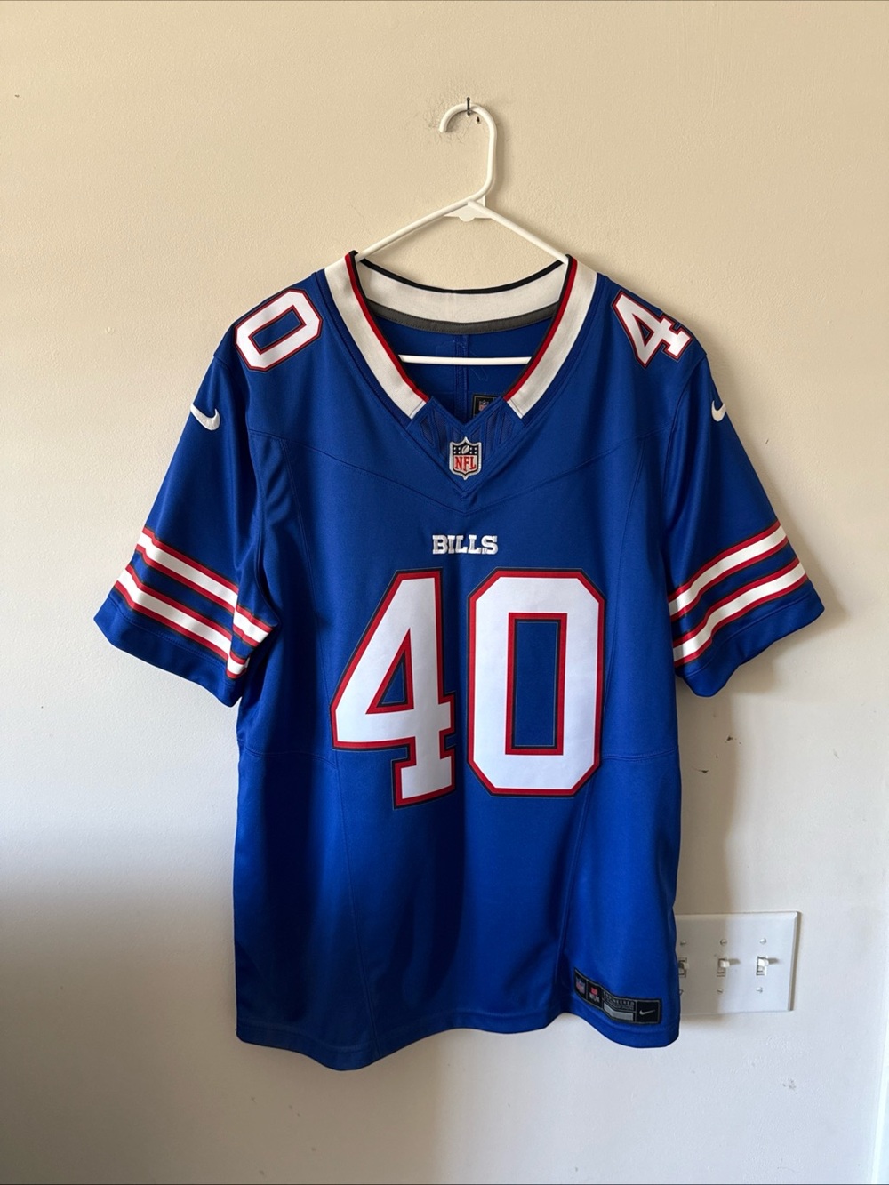 Men's Nike Von Miller #40 Buffalo Bills Vapor Lmtd NFL Jersey Sz L - Blue RARE